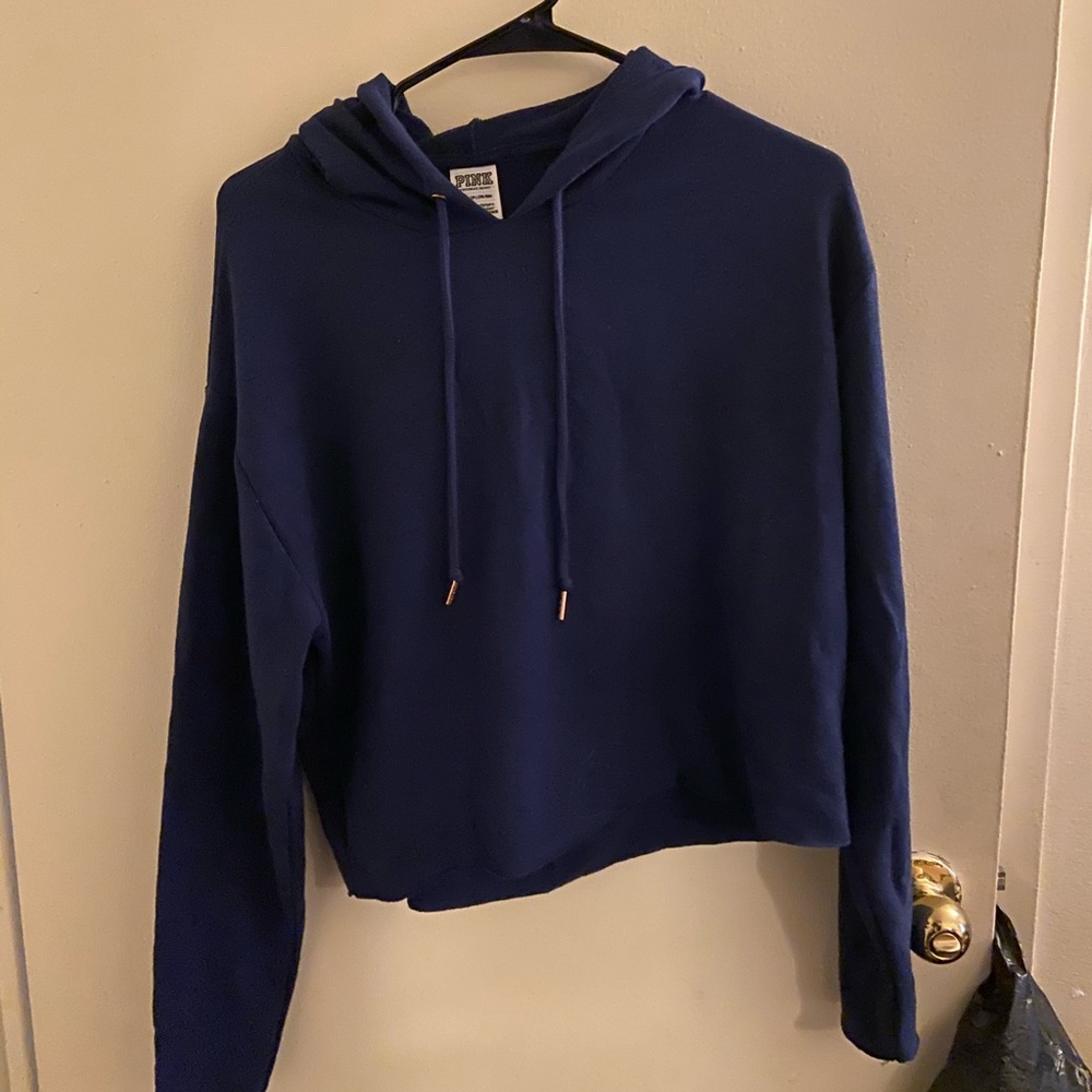 Pink Cropped Hoodie